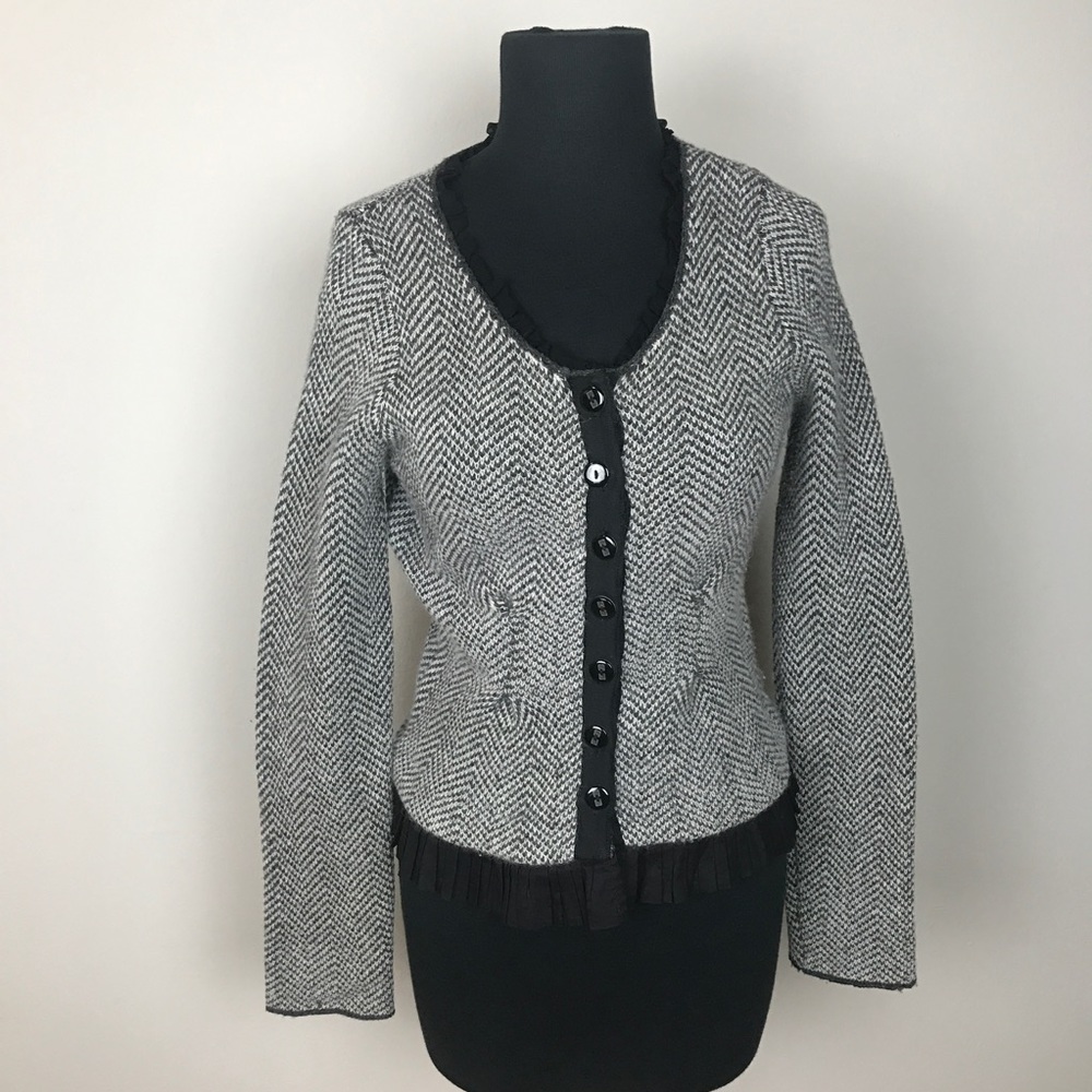 ANTHROPOLOGIE GUINEVERE herringbone sweater Sz S